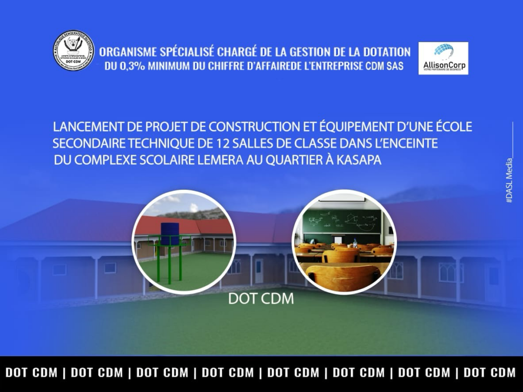 Construction d’une école secondaire technique au quartier Kasapa